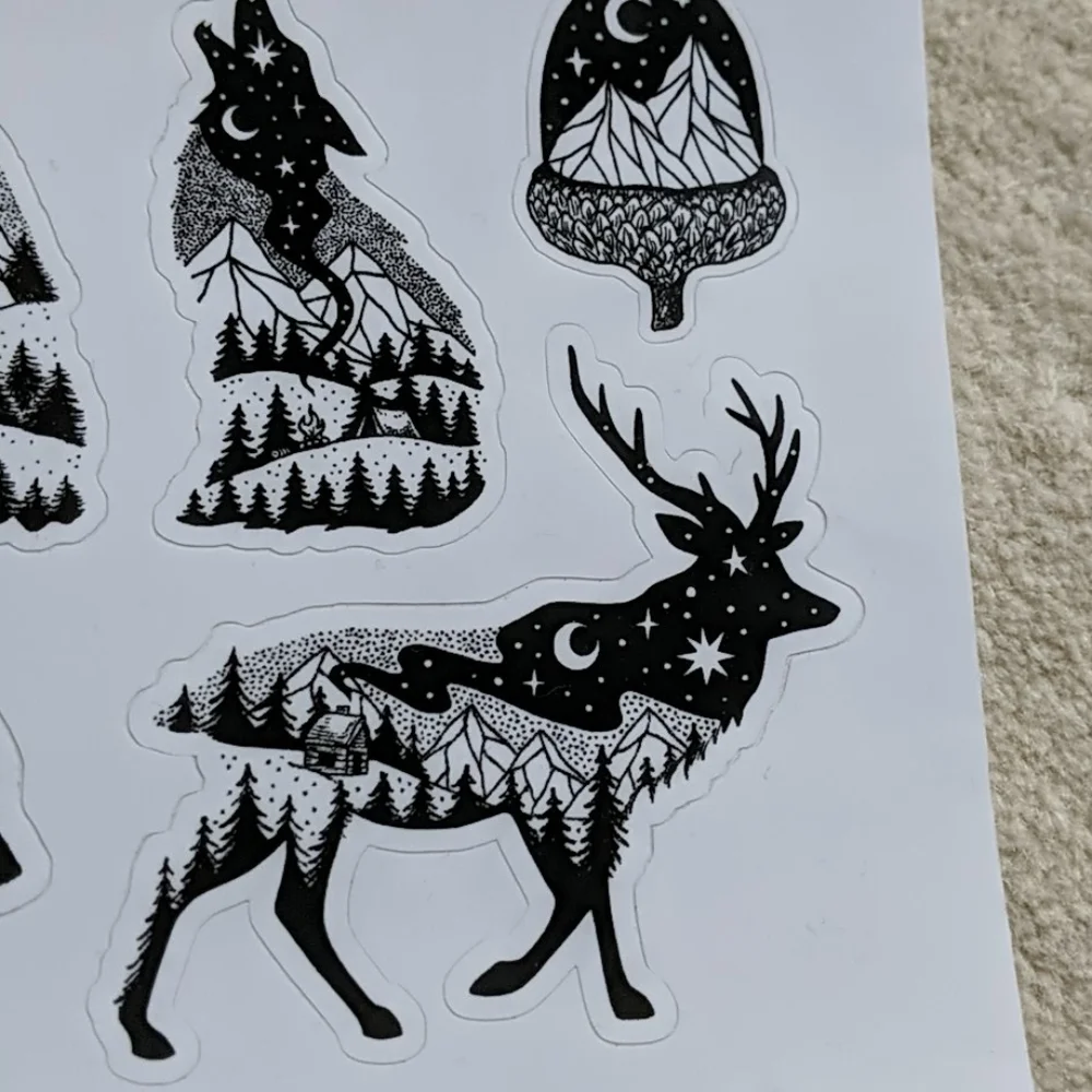 New starry Night Animal Decal Stickers
